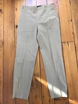Talbots Classic Slim Brown Flat Front Zip Up Dress Pants Slacks 8 31 x 3... - $26.99