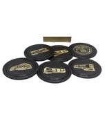 Union Pacific Railroad Black 1971 Safety First Award Set Of 8 Drink Coas... - $23.07 CAD