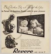 1946 Print Ad Revere 8mm Movie Cameras &amp; Projectors Girl &amp; Doll Chicago,IL - £7.38 GBP