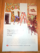 Vintage Wall Paper Dealer Print Magazine Advertisement 1965 - $3.99