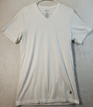 Polo Ralph Lauren T Shirt Mens Size Medium White 100% Cotton Short Sleeve V Neck - £11.89 GBP