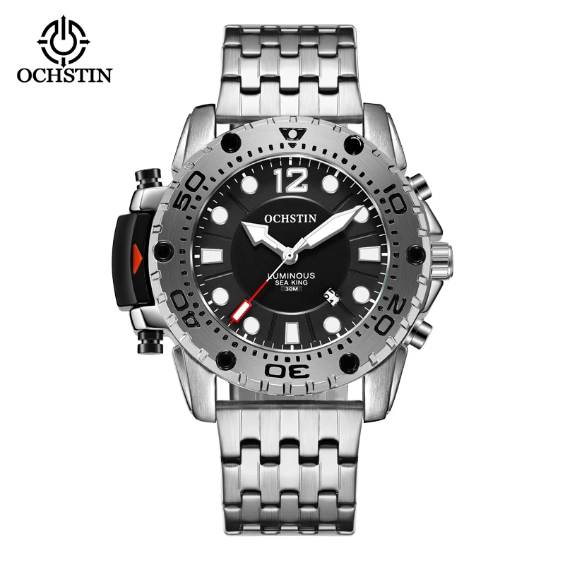 Stainless Steel Watch Men&#39;s European and American Business Leisure Quart... - £36.55 GBP