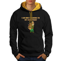 Wellcoda Talking To My Dog Social Mens Contrast Hoodie - £35.05 GBP