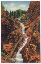 Postcard Seven Falls South Cheyenne Canon Pikes Peak Region Colorado - £2.86 GBP