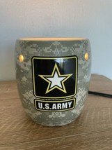 Scentsy US ARMY Camouflage FULL Size Wax Warmer Tested Missing Top Dish - $22.30