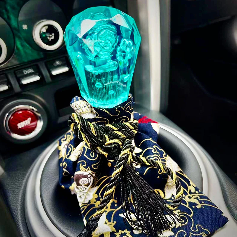 R 6cm diamond shift stick knob acrylic crystal transparent bubble gear shifter head car thumb200