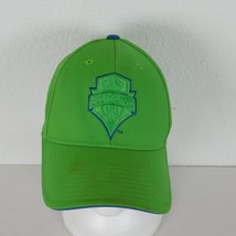 Seattle Sounders Green Embroidered Logo Adidas Fitted Baseball Cap L/XL MLS - £13.02 GBP