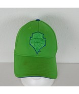 Seattle Sounders Green Embroidered Logo Adidas Fitted Baseball Cap L/XL MLS - £13.65 GBP