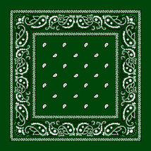 Dark Green - 3Pcs Paisley Print Bandana 100%Cotton Cover Head Warp Scarf - £12.70 GBP