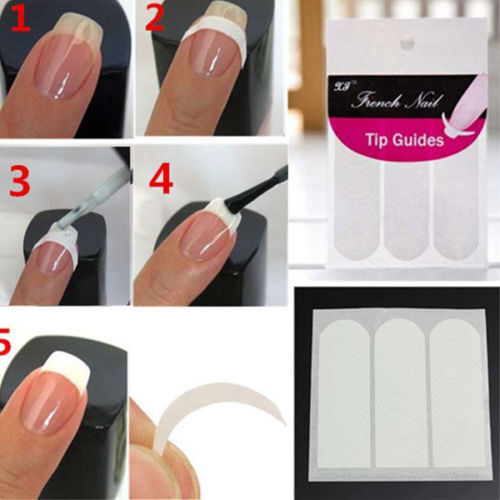New French Manicure Nail Art Tips Form Guide Sticker Polish DIY #2 - $2.59+