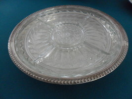 Lazy Susan by F. B. Rogers,1950. Turntable silverplate glass center orig... - $123.75