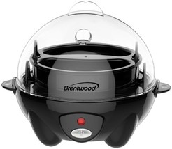 Brentwood TS-1045BK Electric 7 Egg Cooker with Auto Shut Off, Black - £16.83 GBP