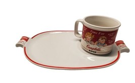 Campbell&#39;s Kids Soup And Sandwich Plate And Cup Vtg 94/98 - £15.68 GBP