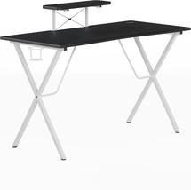 Flash Furniture Mallot Gaming Desk - Black/White Computer Desk - 51.5&quot; Gamers - £96.36 GBP