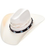 Navajo CLASSIC SLEEPING BEAUTY TURQUOISE STERLING SILVER ZIA CONCHO HATBAND - $289.00