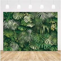 Green Tropical Palm Leaves Picture Photography Backdrop Vinyl 7x5ft Jung... - £24.31 GBP