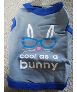 Pet Dog Cat  Fleece Shirt Animal Clothes new  Sz M Cool As A Bunny Design. - £3.95 GBP