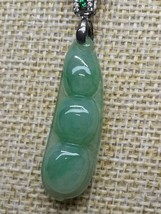 Icy Ice Fruit Green 100% Natural Burma Jadeite Jade Bean Pendant # 36.10 carat # - £784.54 GBP