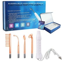 Portable Electrode High Frequency Facial Beauty Machine Electrotherapy W... - £29.13 GBP