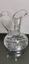 Vintage Mid Century Floral Grape Etched Cut Crytall Glass Wine Pitcher D... - £36.26 GBP