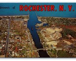 Aerial View Port of Rochester New York NY UNP Chrome Postcard W19 - $2.92