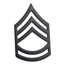 Single US Army Sergeant First Class E7 Black Subdued Metal Rank Insignia Pins - £3.75 GBP