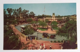 Disneyland CA Walt Disney Town Square Main Street Horses UNP Postcard c1960s A-4 - £6.31 GBP