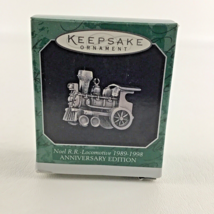 Hallmark Keepsake Miniature Pewter Ornament Noel RR Locomotive Anniversa... - $18.76