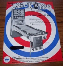 Kick A Poo Shuffle Alley Arcade Flyer Original Bowling Alley Art United 1965 - £21.17 GBP
