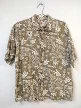 VTG Hilo Hatties MN XL Hawaiian Tiki Shirt Made in Hawaii USA Polynesian... - £26.16 GBP