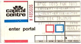 Vintage Dr Hook Firefall Toys For Tots Ticket Stub Dec 10 1978 Washington DC - £27.24 GBP