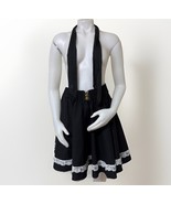 Vtg Mondiki Square Dance Skirt Womens M Black White Lace Rockabilly Acce... - $499.68 MXN