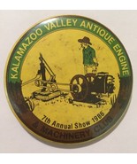 1986 Kalamazoo Valley Old Engine &amp; Machinery Club Pin back Button Michigan - $6.35 CAD