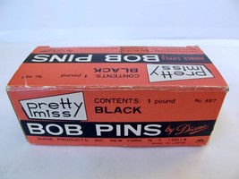 Vtg NOS Pretty Miss by Diane Bob Bobby Pins Black Rubber Tipped No 497 1... - $7.99
