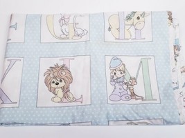 Vintage Precious Moments Reversible Alphabet Handmade Baby Quilt *Stains* - £31.05 GBP