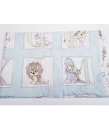 Vintage Precious Moments Reversible Alphabet Handmade Baby Quilt *Stains* - $488.72 MXN