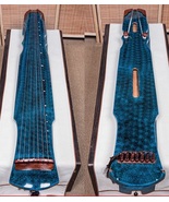 Guqin Fuxi style Pure raw lacquer Old fir Gemstone blue paint finish Chi... - €671,72 EUR