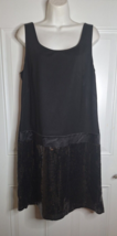 LOFT by Ann Taylor Black Sleeveless A-Line Dress Sequin Bottom Half Size... - £25.62 GBP