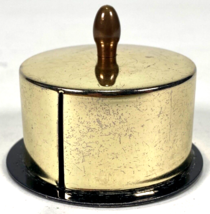 Vtg Gold Tone Postage Stamp Roll Holder Dispenser w/ Felt Bottom Japan -... - $8.99