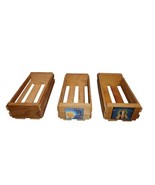Lot Of 3 NAPA VALLEY Cassette Boxs holds 12 Cassettes Tape Storage Wood ... - $39.99