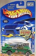 2002 Hot Wheels #93 HE-MAN Series 3/4 DOUBLE VISION Green w/Lace Spoke wheels - £5.83 GBP