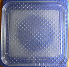 Square 10 5/8&quot; W X 10 1/4&quot; D Microwave Clear Glass Tray Oven Plate Very Clean - £46.23 GBP