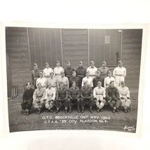 Vtg 1944 WWII O.T.C Brockville ON C.T.A.A. B Coy Platoon  Murray 8x10 Photograph - £12.40 GBP