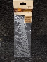 Fall Craft Supply - Thankful, Harvest, Welcome, Metal Die Cut Words - $5.93