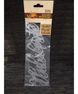 Fall Craft Supply - Thankful, Harvest, Welcome, Metal Die Cut Words - $5.93