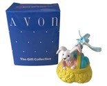 Vintage Avon Busy Bunny Easter Ornament Bunny With Basket Of Eggs - $5.00