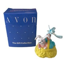 Vintage Avon Busy Bunny Easter Ornament Bunny With Basket Of Eggs - £3.92 GBP