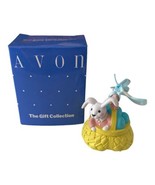 Vintage Avon Busy Bunny Easter Ornament Bunny With Basket Of Eggs - £3.93 GBP