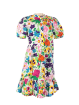 NWT J.Crew Puff-sleeve Dress in Vibrant Garden Print Floral Tiered Shift 4 - £57.55 GBP