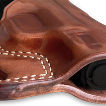 Fits Springfield XD MOD 9mm SUBCOM 3”BBL  Leather Belt Holster #1221# LH image 7